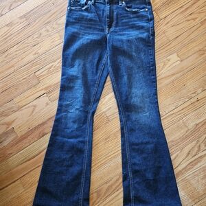 Stylish Dark Blue Flare Jeans